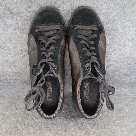 Teva Shoes Mens 11.5 Sneakers Lifestyle Athletic Lace Up Leather Roller Bike Low - Picture 5 of 14